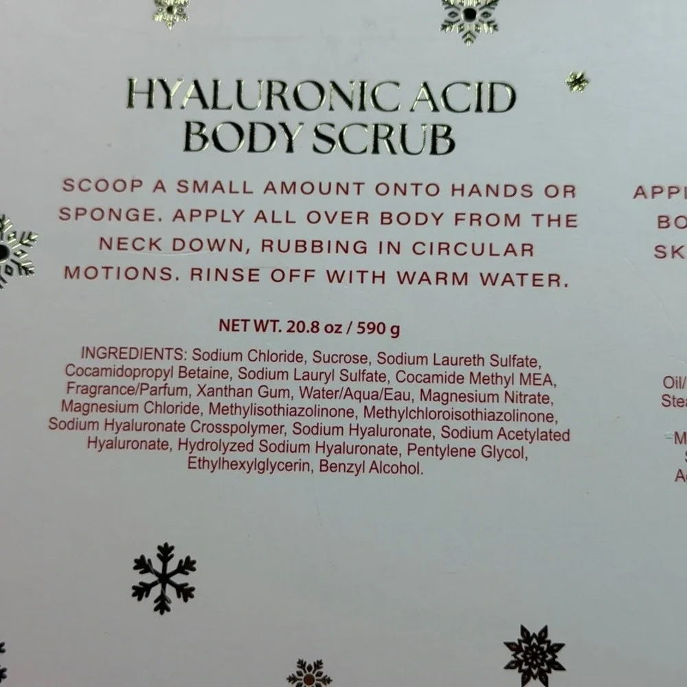 Enchante Accessories Hyaluronic Acid Body Scrub & Butter Duo 2 Pc Gift Set Pink